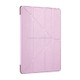 For iPad Pro 10.5 inch Silk Texture Horizontal Deformation Flip Leather Case with 4-folding Holder & Sleep / Wake-up(Pink)