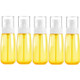 5 PCS Travel Plastic Bottles Leak Proof Portable Travel Accessories Small Bottles Containers, 100ml(Yellow)