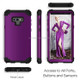 Shockproof 3 in 1 No Gap in the Middle Silicone + PC Case for Galaxy Note9 (Purple)