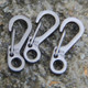 10 PCS SF Version Simple Mini Spring Hanging Buckle Keychain Buckle, Suitable for within 5mm Umbrella Rope(Gun Color)