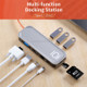 ROCK TR01 10 In 1 Type-C / USB-C to HDMI + VGA Multifunctional Extension HUB Adapter(Silver)