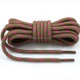2 Pairs Round High Density Weaving Shoe Laces Outdoor Hiking Slip Rope Sneakers Boot Shoelace, Length:160cm(Light Brown-Rose Red)