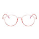 Fashion Eyeglasses Retro TR Frame Plain Glass Spectacles(Pink)