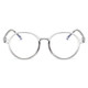 Fashion Eyeglasses Retro TR Frame Plain Glass Spectacles(Gray)