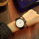 Waterproof Retro PU Leather Strap Quartz Watch(Black Band Cute Digital Dial)