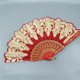 Spain Style Plastic Folding Fan Peacock Lace Fan Ladies Dance Gilding Fan, Size:23x42cm(Red)