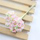 5 Branches DIY Hand-simulated Plum Mini Flocking Cloth Lucky Flower(Light Pink)