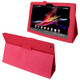Litchi Texture Leather Case with Holder for Sony Xperia Tablet Z / 10.1(Magenta)