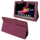 Litchi Texture Leather Case with Holder for Sony Xperia Tablet Z / 10.1(Purple)