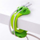 3 PCS Desktop Plug Wire Finishing Fixing Clip Winder Clip Cable Organizer(Green)