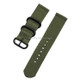 Washable Nylon Canvas Watchband, Band Width:18mm(Army Green with Black Ring Buckle )