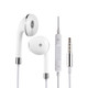 White Wire Body 3.5mm In-Ear Earphone with Line Control & Mic, For iPhone, Galaxy, Huawei, Xiaomi, LG, HTC and Other Smart Phones(Silver)