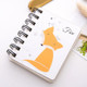 10 PCS Cartoon Print Pocket-size Coil Memo Pad Notes Bookmark School Office Supply, Random Style Delivery