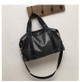 PU Leather Inclined Shoulder Bag Luggage Handbag (Grey)