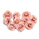 10 Sets 4cm Artificial Flower Silk Rose Flower Head for Wedding Party Home Decoration(White Green)