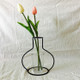 Black Iron Flower Vase Frame Plant Holder, Decorating Indoor Cafe Home, Size: 15cm x 17cm