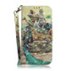 3D Painting Zoo Pattern Coloured Drawing Horizontal Flip Leather Case for LG K50, with Holder & Card Slots & Wallet