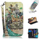 3D Painting Zoo Pattern Coloured Drawing Horizontal Flip Leather Case for LG K50, with Holder & Card Slots & Wallet