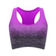 High Stretch Breathable Fitness Women Padded Sports Bra, Size:L(Violet)