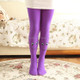 3 Pairs Candy-colored Smiley Girls Velvet Leggings Tights Dance Socks, Size:One Size(Purple)