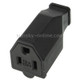 US Plug Female AC Wall Universal Travel Power Socket Plug Adaptor(Black)