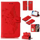 Feather Pattern Litchi Texture Horizontal Flip Leather Case with Wallet & Holder & Card Slots For Galaxy S10e(Red)