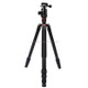 Triopo MT-2804C Adjustable Portable Aluminum Tripod with NB-2S Ball Head for Canon Nikon Sony DSLR Camera(Black)