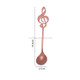 2 PCS Creative Musical Note Spoon Coffee Stirring Scoop Stainless Steel Titanium Music Bar Spoon Gift Spoon(Rose Gold)