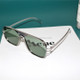 OF7209 HD Polarized UV Protection Two-color Pilot-style Square Frame Sunglasses(Dark green)