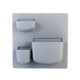 Household Paste Wall Rack Bathroom Wall Storage Rack Free Punch Wall Mount Rack Kitchen Shelves(TB-1715 Grey Blue)