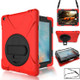 360 Degree Rotation Silicone Protective Cover with Holder and Hand Strap and Long Strap for iPad Pro Air 3 10.5 ?2019?(Red)