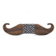 Men Wooden Beard Shape Bow Tie Suit Accessories(HHT03 Black and White)