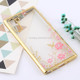 Flowers Patterns Electroplating Soft TPU Protective Cover Case for Galaxy Note 10 (Gold)