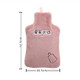 Water-filled Hot Water Bag Plush Cover Removable Washable Hand Warmer(Grey)