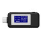KEWEISI Multi-function Type-C / USB-C Tester Charger Detector Digital Voltmeter Ammeter Voltage Meters(Black)