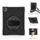 360 Degree Rotation Silicone Protective Cover with Holder and Hand Strap and Long Strap for iPad Pro 12.9 (2018)(Black)