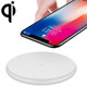 9V 1A Output Frosted Round Wire Qi Standard Fast Charging Wireless Charger, Cable Length: 1m, For iPhone X & 8 & 8 Plus, Galaxy S8 & S8 +, Huawei, Xiaomi, LG, Nokia, Google and Other Smart Phones(White)