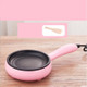 Multifunction Mini  Non-Stick Frying Pan Boiler Steamer Cooker Poached Eggpot(Pink single frying pan + wooden shovel)(Pink single frying pan + wooden shovel)