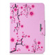 For 8 inch Tablet PC Universal Colored Drawing Horizontal Flip PU Leather Case with Holder & Card Slots(Plum Flower)