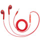 Stereo Plating EarPods Earphones with Volume control and Mic, For iPad, iPhone, Galaxy, Huawei, Xiaomi, LG, HTC and Other Smart Phones(Red)
