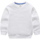 Autumn Solid Color Bottoming Children's Sweatshirt Pullover, Height:130cm(White)