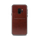 MOFI for Galaxy S9 PC+TPU+PU Leather Protective Back Cover Case (Dark Brown)