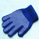 10 Pairs Plastic Granule Non-slip Full Finger Gloves Labor Gloves for Children, Size:9-12 Years Old(Blue)