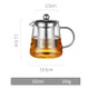 Large Capacity Heat Resistant Glass Teapot Tea Set With Stainless Steel Filter For Kung Fu Tea, Capacity:550ML