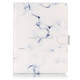 For 10 inch Tablet PC White Marble Pattern universal Horizontal Flip Leather Case with Holder & Card Slots & Wallet(Blue)