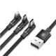 Baseus 1.2m 3.5A Braided 3 in 1 L-type Micro USB + 8 Pin + Type-C Fast Charge Data Syn Cable, For iPhone, Galaxy, Huawei, Xiaomi, LG, HTC and Other Smart Phones(Black)