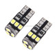 2 PCS T10/W5W/194/501 1.5W 90LM 6000K 9 SMD-3528 LED Bulbs Car Reading Lamp Clearance Light with Decoder, DC 12V