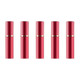 5 PCS Portable Mini Refillable Glass Perfume Fine Mist Atomizers with Metallic Exterior, 5ml (Red)