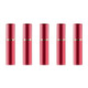 5 PCS Portable Mini Refillable Glass Perfume Fine Mist Atomizers with Metallic Exterior, 5ml (Red)