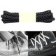 Reflective Shoe laces Round Sneakers ShoeLaces Kids Adult Outdoor Sports Shoelaces, Length:160cm(Black)